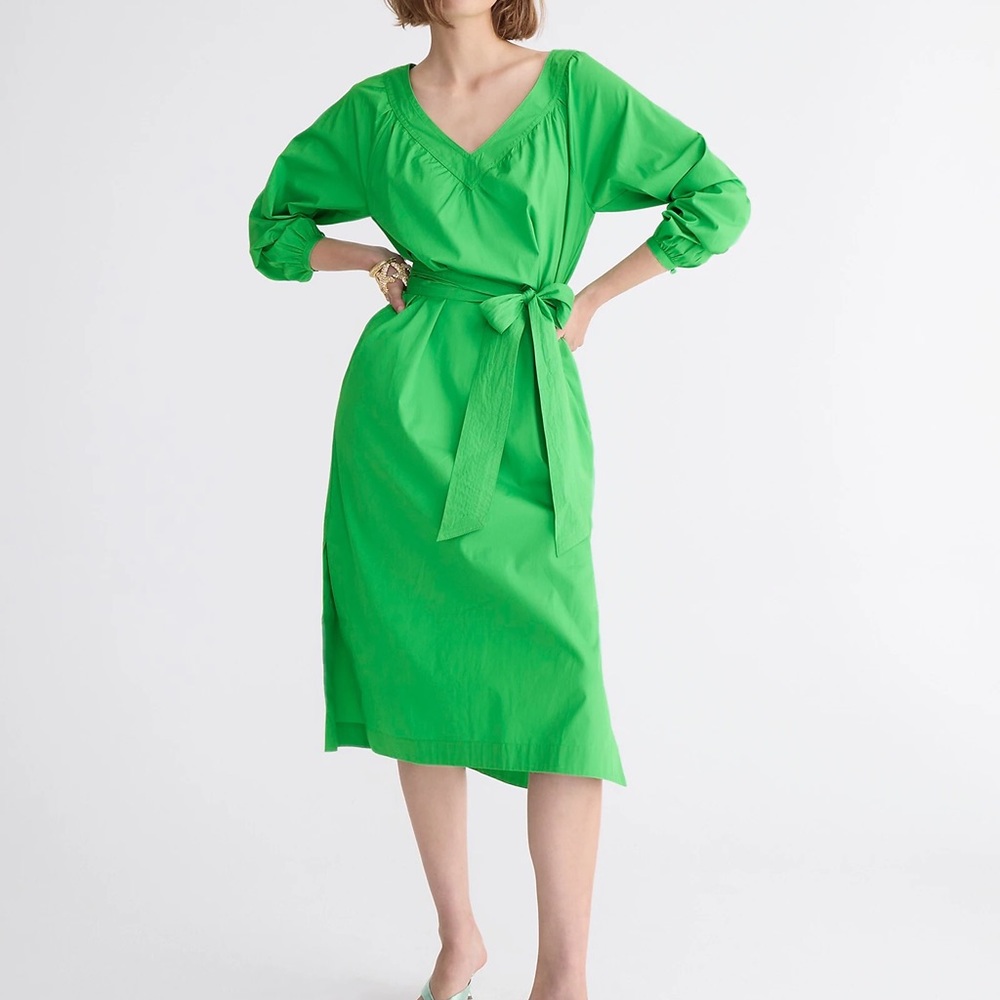 NWT J. Crew Poplin Dress XS - Picture 2 of 8